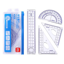 Deli  4-in-1 Ruler Set for Students Ruler Stationery Set, Model: 9597 