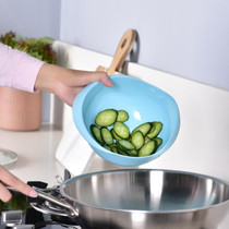 Kitchen Rice Sieve Multifunctional Draining Washing Basket(Blue)