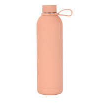 JUNSUNMAY Candy Colored Coating 304 Stainless Steel Water Vacuum Bottle, Capacity:750ml(Pink)