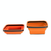 Square Silicone Foldable Magnetic Parts Tray For Small Parts And Tools(Orange)