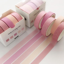 5rolls /Box 3m Washi DIY Decoration Handbook Tape Set, Color: Girly Pink