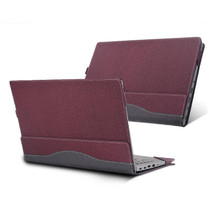 For Lenovo V14 G2 ALC / ITL / IJL Laptop Leather Anti-Fall Protective Case(Wine Red)