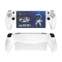 For Sony PS Portal Game Console Silicone Protective Cover Oil Spray All-Inclusive Protective Case(White)