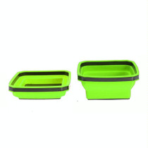 Square Silicone Foldable Magnetic Parts Tray For Small Parts And Tools(Green)