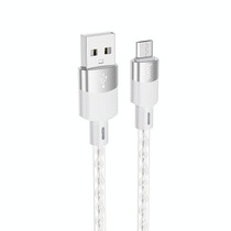 hoco X99 Crystal Junction 2.4A USB to Micro USB Silicone Charging Data Cable, Length:1m(Grey)