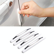 4pcs/set Car Door Anti-collision Strips Rearview Mirror Anti-scratch Stickers(White)