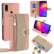 For Meizu Note 9 Crossbody Litchi Texture Leather Phone Case(Pink)