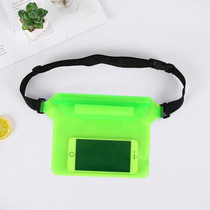 10 PCS Outdoor Beach Mobile Phone Waterproof Bag Three-Layer Sealed PVC Storage Waterproof Waist Bag(Green)