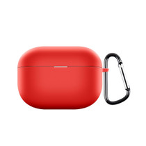 For Realme Buds T300 Wireless Earphone Shockproof Silicone Case with Hook(Red)