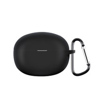 For Realme Buds Air 5 Wireless Earphone Shockproof Silicone Case with Hook(Black)