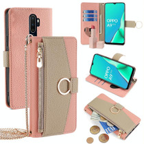 For OPPO A9 2020 / A11x / A5 2020 Crossbody Litchi Texture Leather Phone Case(Pink)