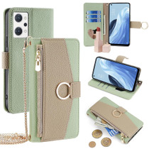 For OPPO Reno7 A JP Version Crossbody Litchi Texture Leather Phone Case(Green)