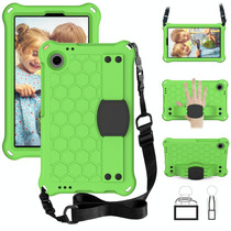 For Alcatel Joy Tab2 2020 / 3T 8.0 Honeycomb EVA Hybrid PC Tablet Case with Strap(Green+Black)