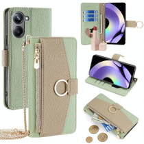 For Realme 10 Pro 5G Crossbody Litchi Texture Leather Phone Case(Green)