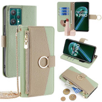 For Realme 9 Pro Crossbody Litchi Texture Leather Phone Case(Green)