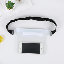 10 PCS Outdoor Beach Mobile Phone Waterproof Bag Three-Layer Sealed PVC Storage Waterproof Waist Bag(White)