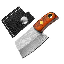 Mini Knife Keychain Portable Removal Express Pendant Accessory With Holster, Model: Colorful Wood Laser Pattern