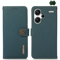 For Xiaomi Redmi Note 13 Pro+ KHAZNEH Custer Texture RFID Genuine Leather Phone Case(Green)