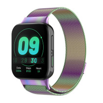 For OPPO Watch 41MM Smart Watch Milanese Stainless Steel Metal Watch Band (Colorful)
