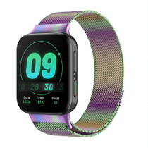 For OPPO Watch 46MM Smart Watch Milanese Stainless Steel Metal Watch Band (Colorful)