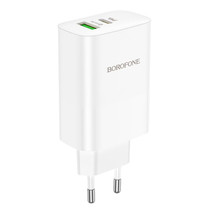 Borofone BN10 Sunlight PD 65W + USB 22.5W Dual Port Charger, EU Plug(White)