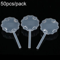 50pcs /Pack 4ml Jam Injection Baking Straw Disposable Plastic Dropper Jam Syringe, Model: Lace Shape
