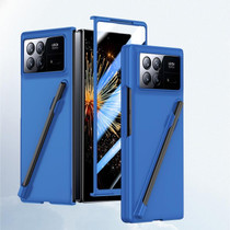 For Xiaomi Mix Fold 3 Integrated Skin Feel PC Phone Case with Pen / Pen Box(Blue)