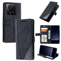 For Xiaomi 13T / Redmi K60 Ultra Skin Feel Splicing Leather Phone Case(Black)