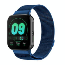 For OPPO Watch 46MM Smart Watch Milanese Stainless Steel Metal Watch Band (Blue)
