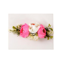 Sweet Pastoral Wind Hair Decoration Simulation Flower Hair Band Baby Photos Props(Light Pink)