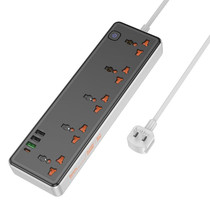 hoco AC14 Rico 5-position Socket with PD30W+3USB Ports, Cable Length: 1.5m, US Plug(Black)