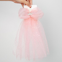 Girls Veil Flower Girl Flower Ribbon Chiffon Mesh Hair Clip Photo Headwear, Style: PP198-1