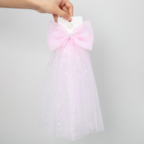 Girls Veil Flower Girl Flower Ribbon Chiffon Mesh Hair Clip Photo Headwear, Style: PP198-3