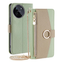 For Realme GT5 / GT5 240W Crossbody Litchi Texture Leather Phone Case(Green)