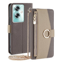 For OPPO A79 5G Crossbody Litchi Texture Leather Phone Case(Grey)