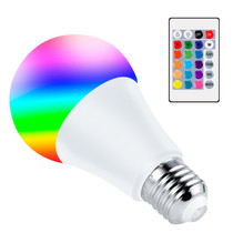 2 PCS 5W Smart Remote Control RGB Bulb Light 16 Color Lamp(White)