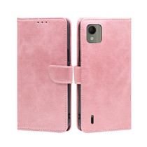 For Nokia C110 4G Calf Texture Buckle Flip Leather Phone Case(Rose Gold)