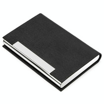 2 PCS Stainless Steel Business Card Holder(Black)