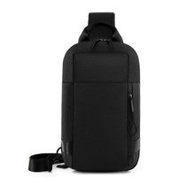 WEIXIER 6632 Large Capacity Outdoor Traveling Crossbody Packs Multifunctional Motorcycle Single Shoulder Chest Bag(Black)