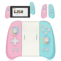 For Switch Joycon With Colorful Light Left And Right Handle(Pink Blue)