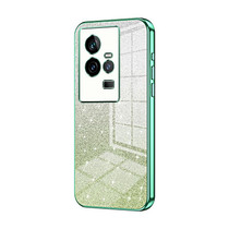 For vivo iQOO 11 Gradient Glitter Powder Electroplated Phone Case(Green)