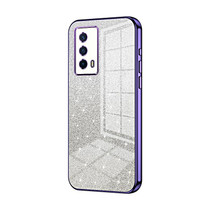 For vivo iQOO Z5 Gradient Glitter Powder Electroplated Phone Case(Purple)