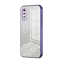 For vivo iQOO Neo Gradient Glitter Powder Electroplated Phone Case(Purple)