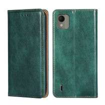 For Nokia C110 4G Gloss Oil Solid Color Magnetic Leather Phone Case(Green)