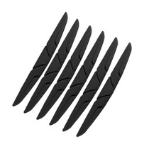 SHANSHI 6pcs /Pack 7753 Car Door Anti-Collision Silicone Strip Bumper Mirror Thickening Decorative Stickers(Black)