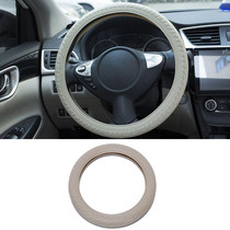 For 36cm-40cm Diameter Steering Wheel Car Silicone Protective Cover Wear Resistant Non-Slip Tire Pattern Driving Grip Sleeve(Beige)