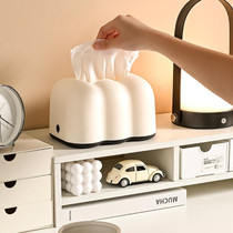 Cloud Tissue Box Tabletop Cream Style Wall Hanging Plastic Napkins Holder(White)