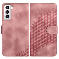 For Samsung Galaxy S21 5G YX0060 Elephant Head Embossed Phone Leather Case with Lanyard(Pink)