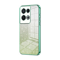 For OPPO Reno8 Pro Gradient Glitter Powder Electroplated Phone Case(Green)