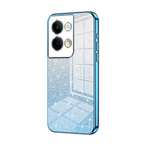 For OPPO Reno9 / Reno9 Pro Gradient Glitter Powder Electroplated Phone Case(Blue)